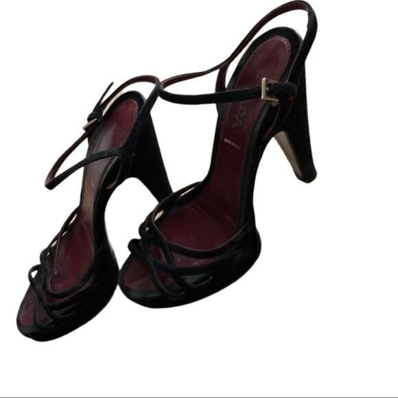 Prada Black Strappy Heels - Picture 6 of 13